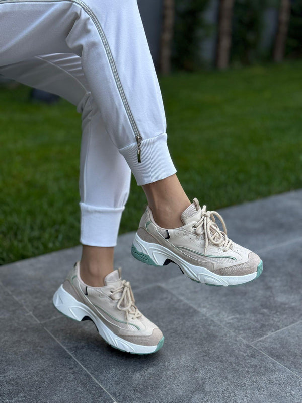 Bej Multi Bağcıklı Kadın Günlük Spor