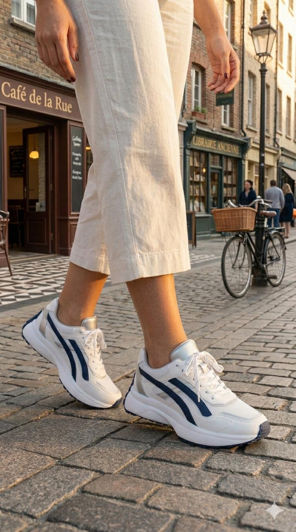 Beyaz Gümüş Kadın Günlük Spor Ayakkabı