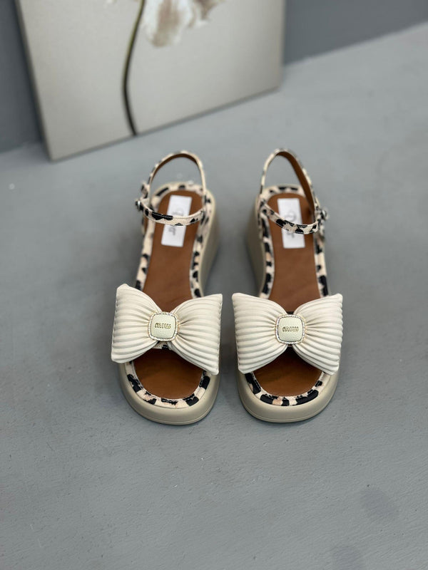 Diva Bej Leopar Kadın Günlük Sandalet