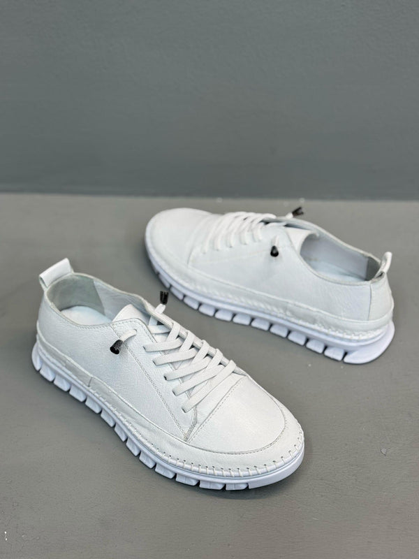 Diva  Beyaz Deri Kadın Günlük Ayakkabı