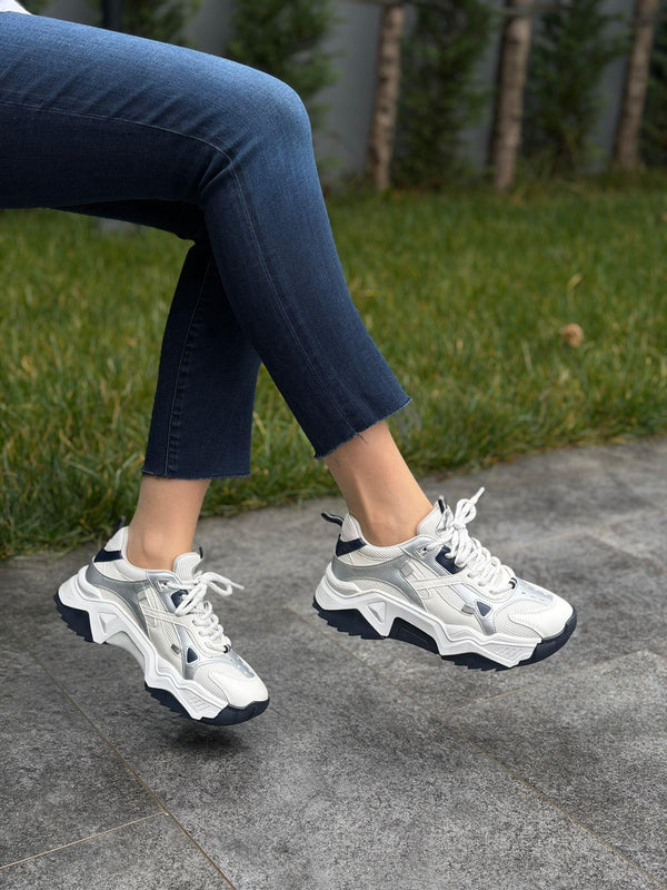 Diva Beyaz Laci Kadın Günlük Spor Ayakkabı