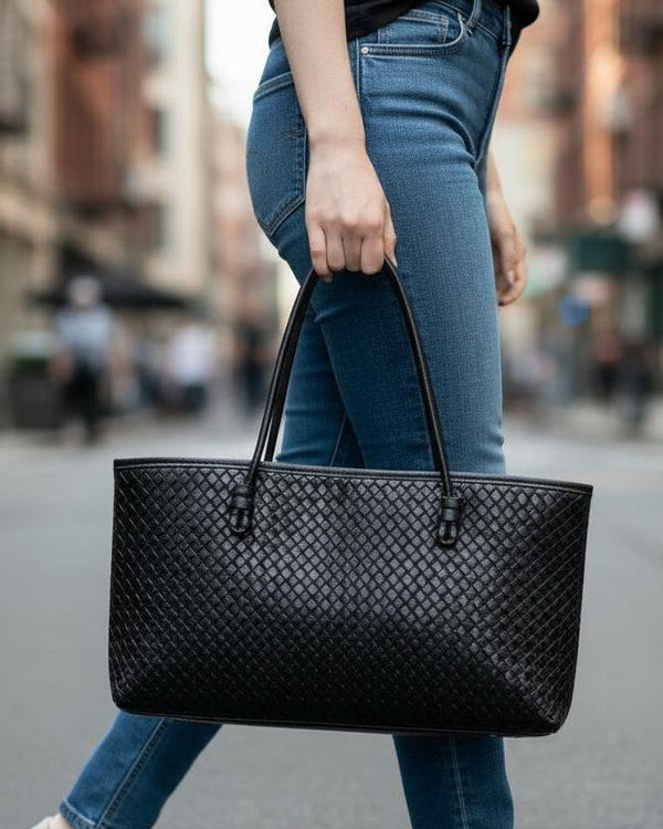 Diva Hasır Desenli Kadın Kol Çantası