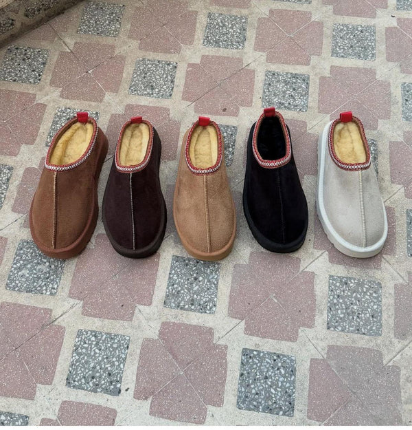 Diva Kahve Süet Yünlü Kadın Günlük Terlik