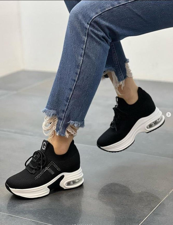 Diva Siyah Airmax Triko Dolgu Taşlı Günlük Spor