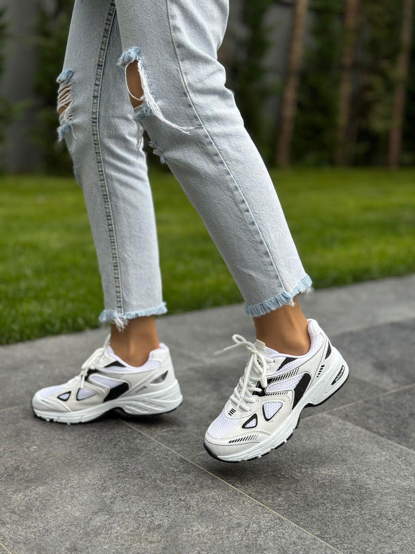 Diva Siyah Beyaz  Kadın Günlük Spor Ayakkabı