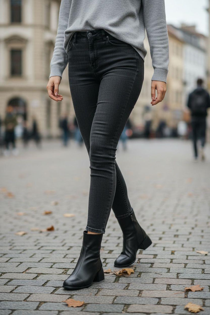 Diva Siyah Cilt Deri Kadın Günlük Bot