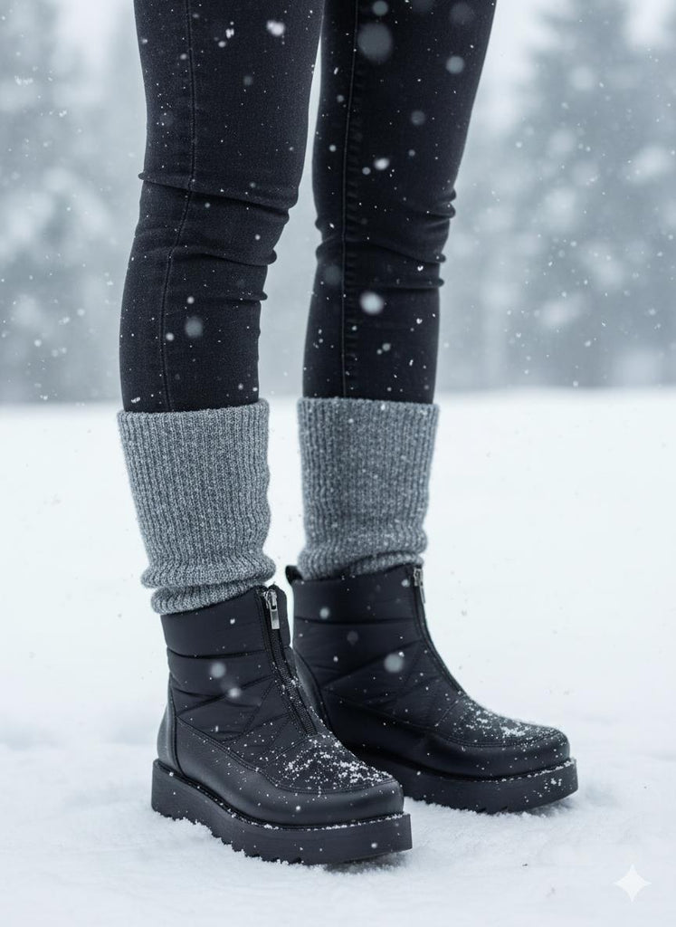 Diva Siyah Kısa Günlük kadın Kar Bot