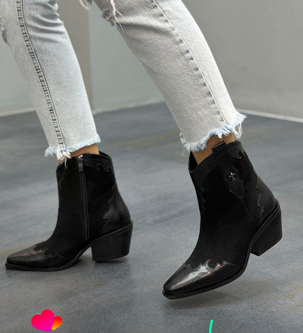 Diva Siyah Süet Kadın Günlük Bot