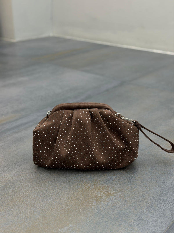 Diva Süet Taşlı Kadın Günlük Çanta