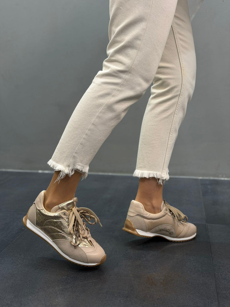 Krem MİLEA Bağcıklı Kadın Günlük Spor Ayakkabı