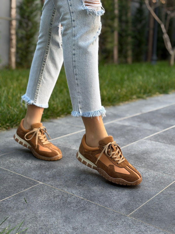 ROSA Taba Deri Kadın Günlük Spor Ayakkabı