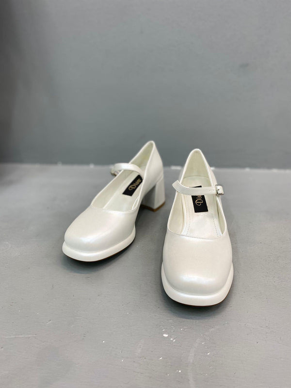 Sedef Cilt Topuklu Kadın Günlük Ayakkabı