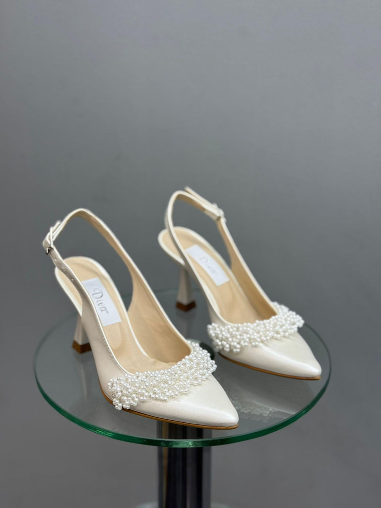 Sedef İncili Topuklu Kadın Ayakkabı