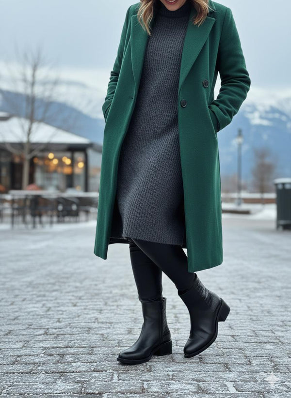 Siyah Deri Kroko Kadın Günlük Bot