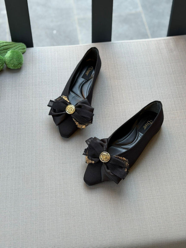 Siyah Nubuk Fiyonklu Kadın Günlük Babet