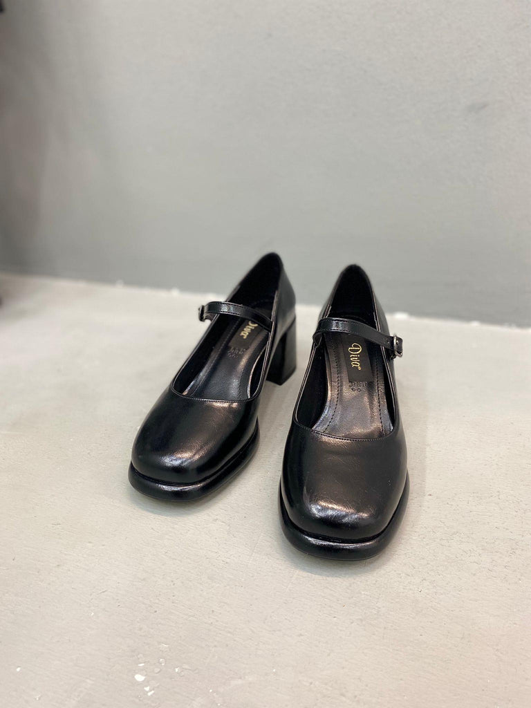 Siyah Rustik Topuklu Kadın Günlük Ayakkabı