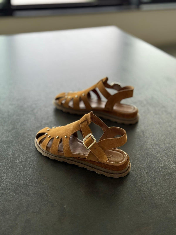 Taba Süet Deri Kadın Günlük Sandalet