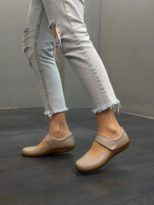 Vizon Deri Bantlı Kadın Günlük Ayakkabı