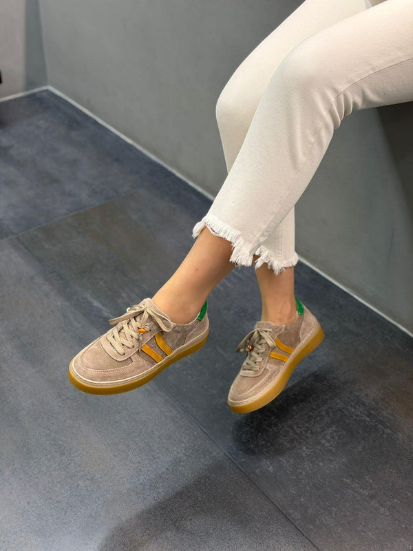 Vizon Süet Deri Bağcıklı Kadın Günlük Spor